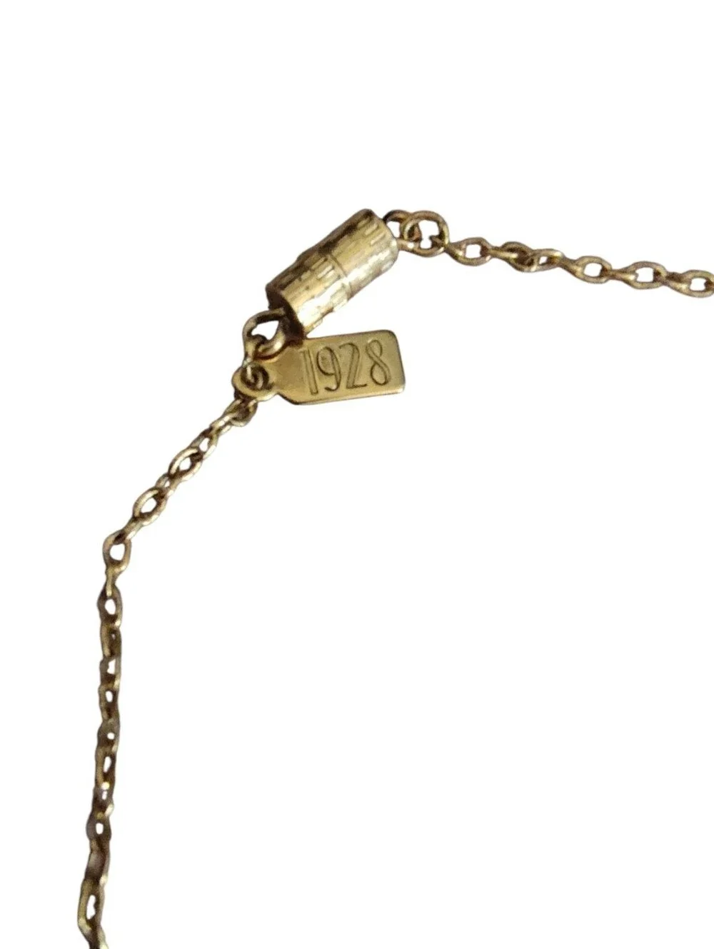 1928 Gold Tone Heart Locket Necklace Floral Double Heart Vintage Inspired